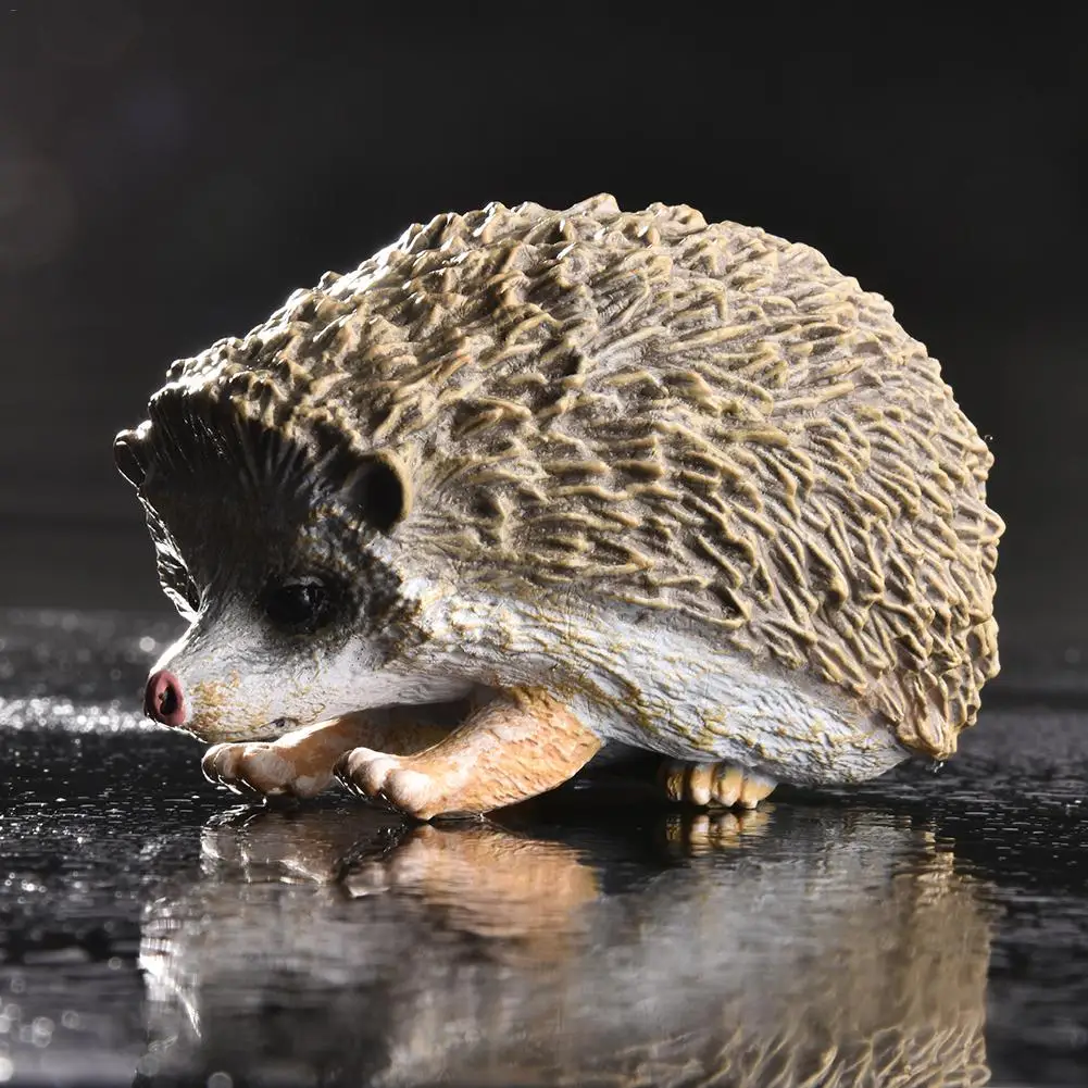 4-дюймовый фигурки животных дикий Ежик сгорбившись вниз Коллекционная Дисплей