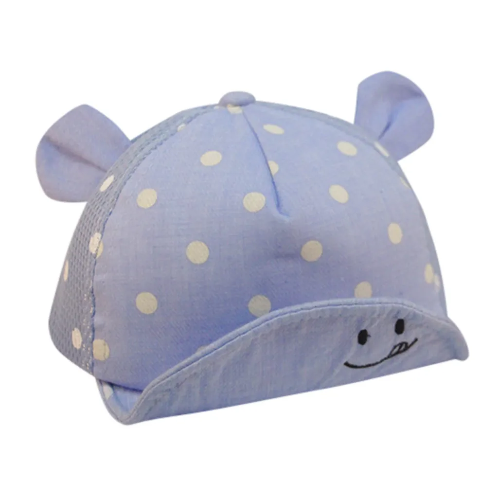Детские шапки от солнца шапка для малыша Милая Детская кепка в горошек Кепка