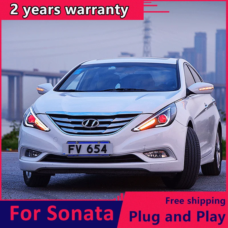 Для Hyundai sonata фара для 8 2011-2015 ангельские глазки ксеноновый комплект HID