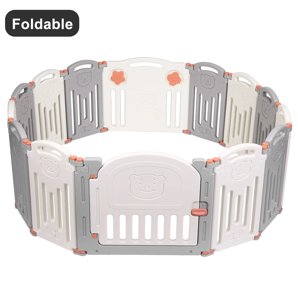 Corralito plegable para beb&eacute;, muebles de seguridad para actividades, patio, casa, patio interior y exterior, parque de Arena, PISCINA DE BOLAS seca-2