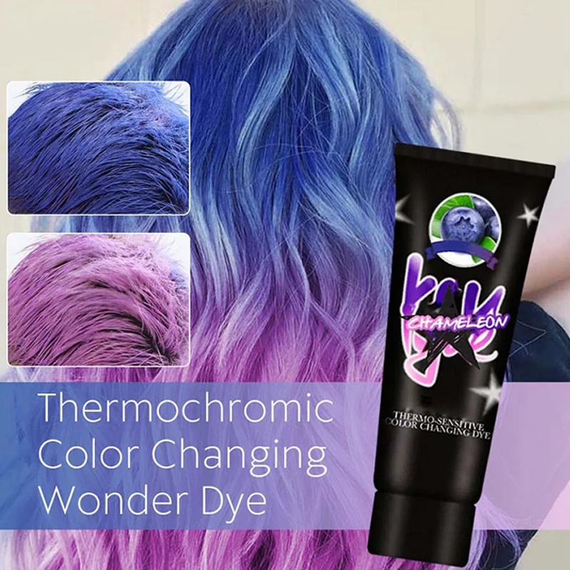

Thermochromic Color Changing Wonder Dye Mermaid Hair Dye Gray Hair Color Cream Thermo Sensing Shade Shifting Hair Color Wax