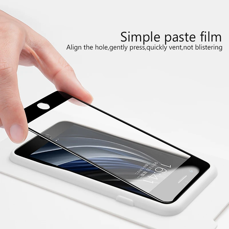 Закаленное стекло с полным покрытием для iPhone 11 Pro Max 6 6s 7 8 Plus 2 шт. защитная пленка