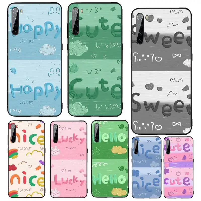 

Cartoon Nice Hello Phone Case For Xiaomi Redmi 10 10x Note 9 9T 9A 9S 7 8 9se 7a 8a 8t Pro Max K20 30 Pro Funda