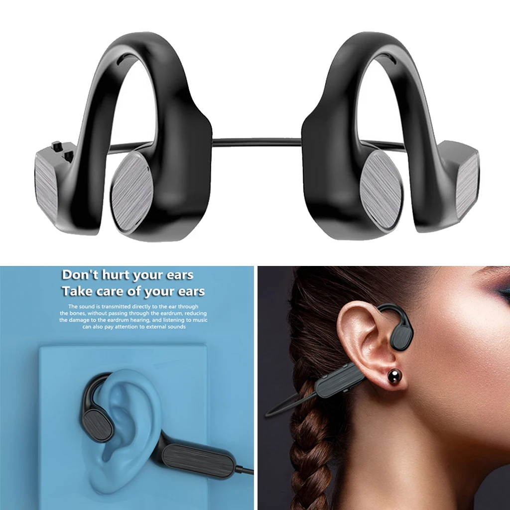 

Наушники костной проводимости с микрофоном Bluetooth 5,1, беспроводные наушники с открытым ухом для бега, спорта, фитнеса