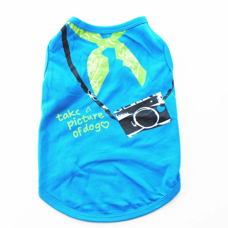 Одежда для домашних животных ярких цветов мультяшная собак маленький костюм