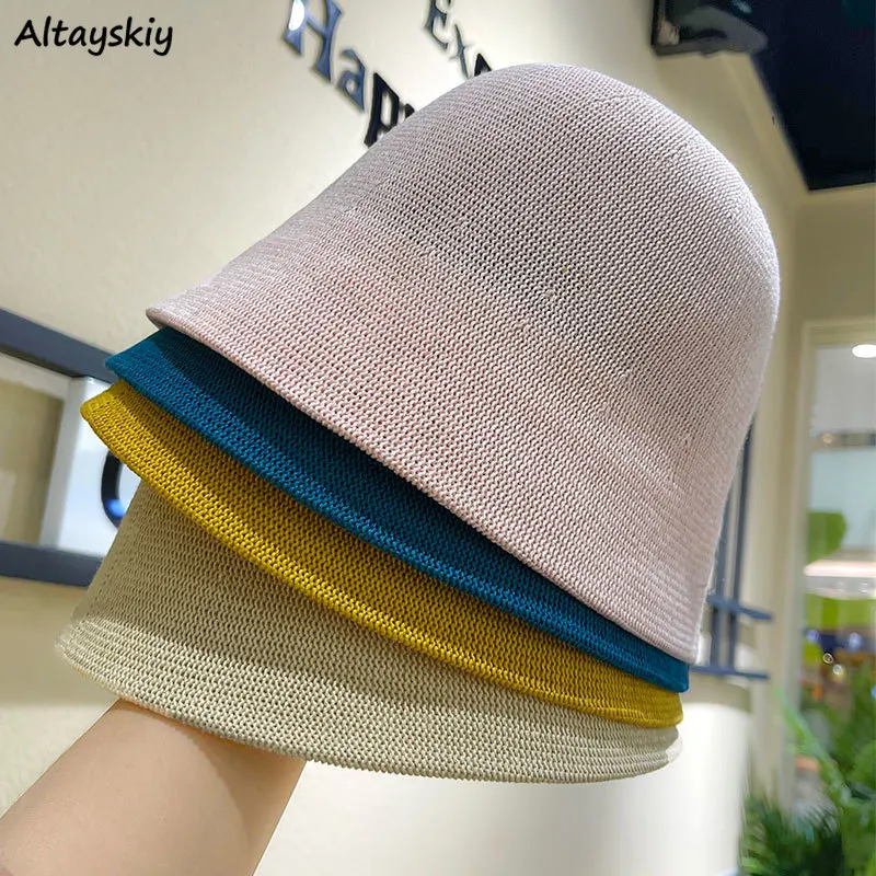 

Панама женская дышащая, Солнцезащитная уличная шапка, стильная Складная универсальная однотонная Регулируемая шляпа в Корейском стиле
