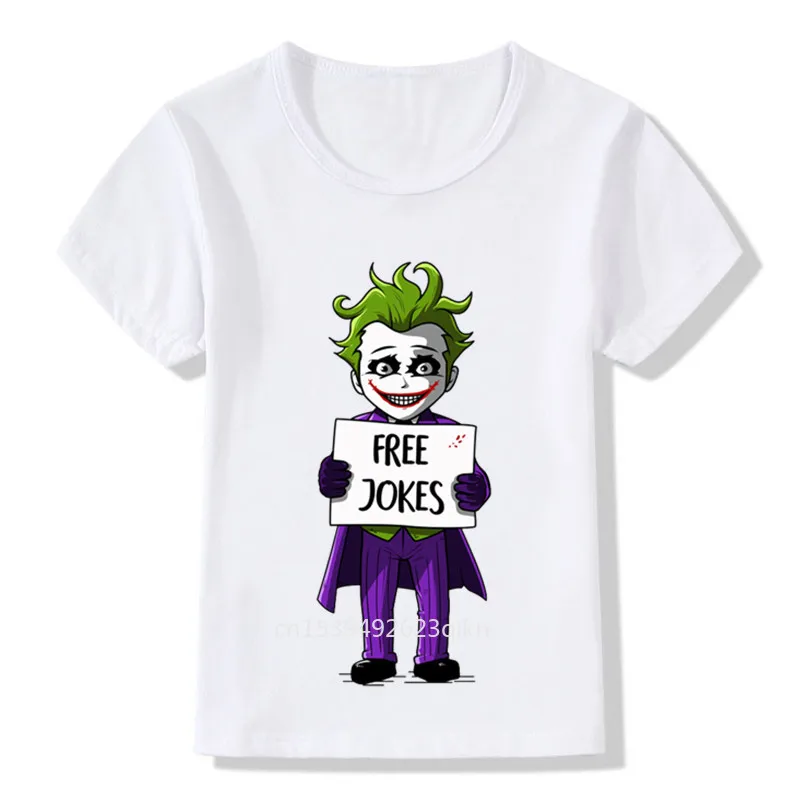 Детская футболка с рисунком Дэдпула Дырокол/джокер свободные шутки забавная