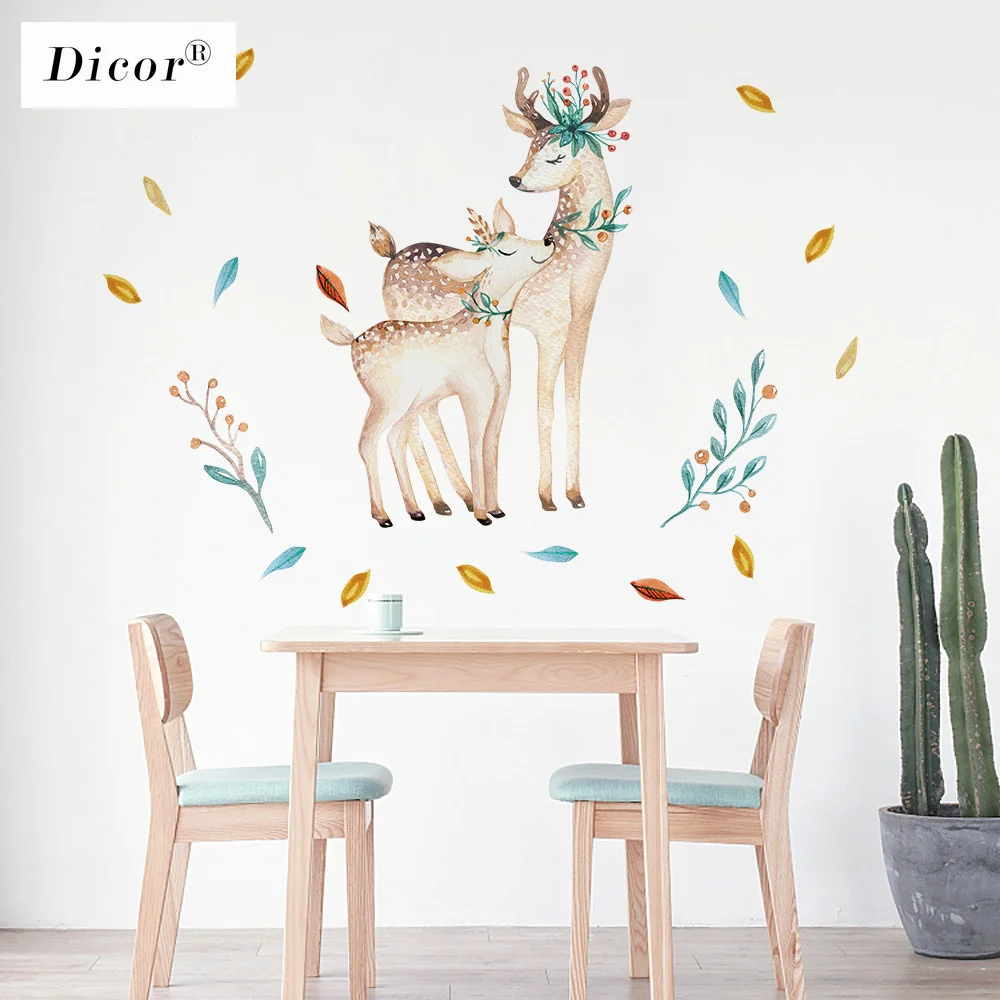 Настенные Стикеры с изображением лесных животных украшение для детской комнаты
