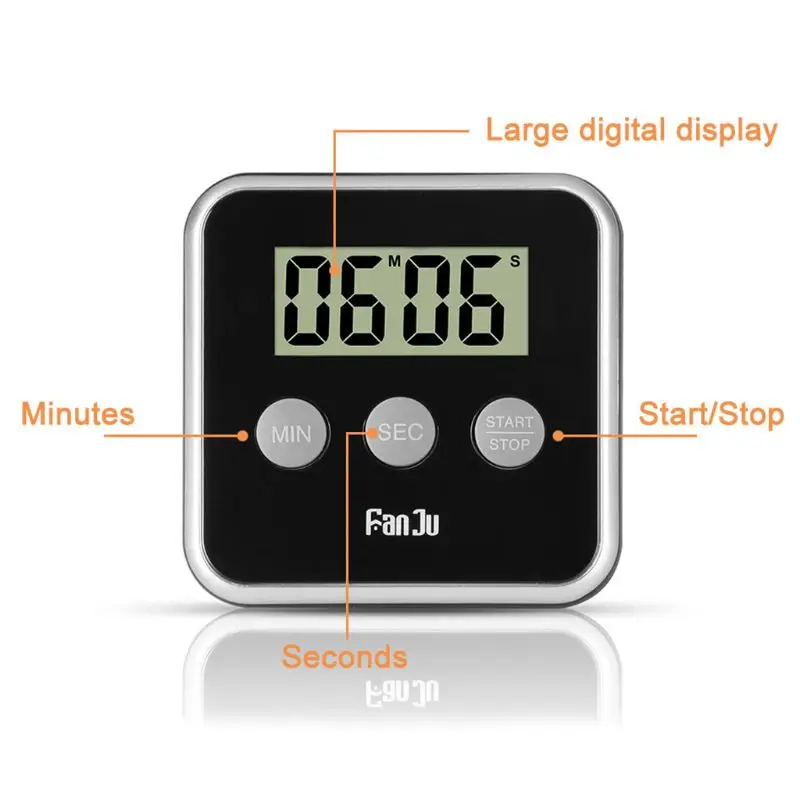 Цифровой кухонный таймер кухонные часы ЖК экран с магнитом будильник прямого и