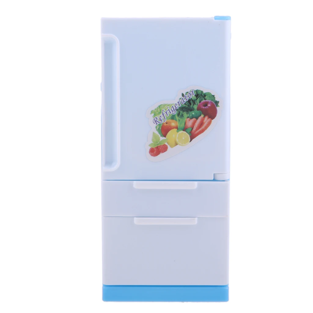 

Modern Design Plastic Mini Refrigerator Fridge Model Dolls Accessory Kids