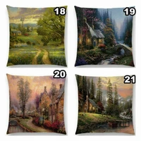 cushion cover pattern hollow case throw hollow cotton line printed hollow covers for office home textile