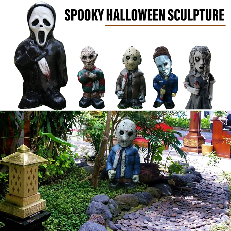 

Из фильма ужасов «Садовая статуя декоративные Хэллоуин убийца гномы для украшения для дома патио Настольный