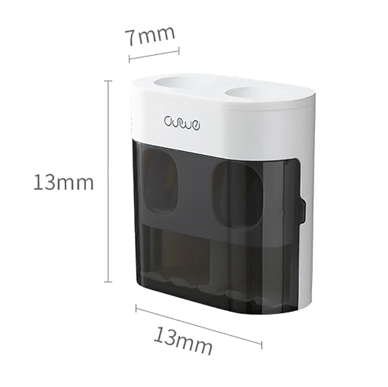 

Automatic Toothpaste Dispener Squeezer Self-adhesive Dustproof Toothbrush Holder With Magnetic Cover Bathroom Accessories