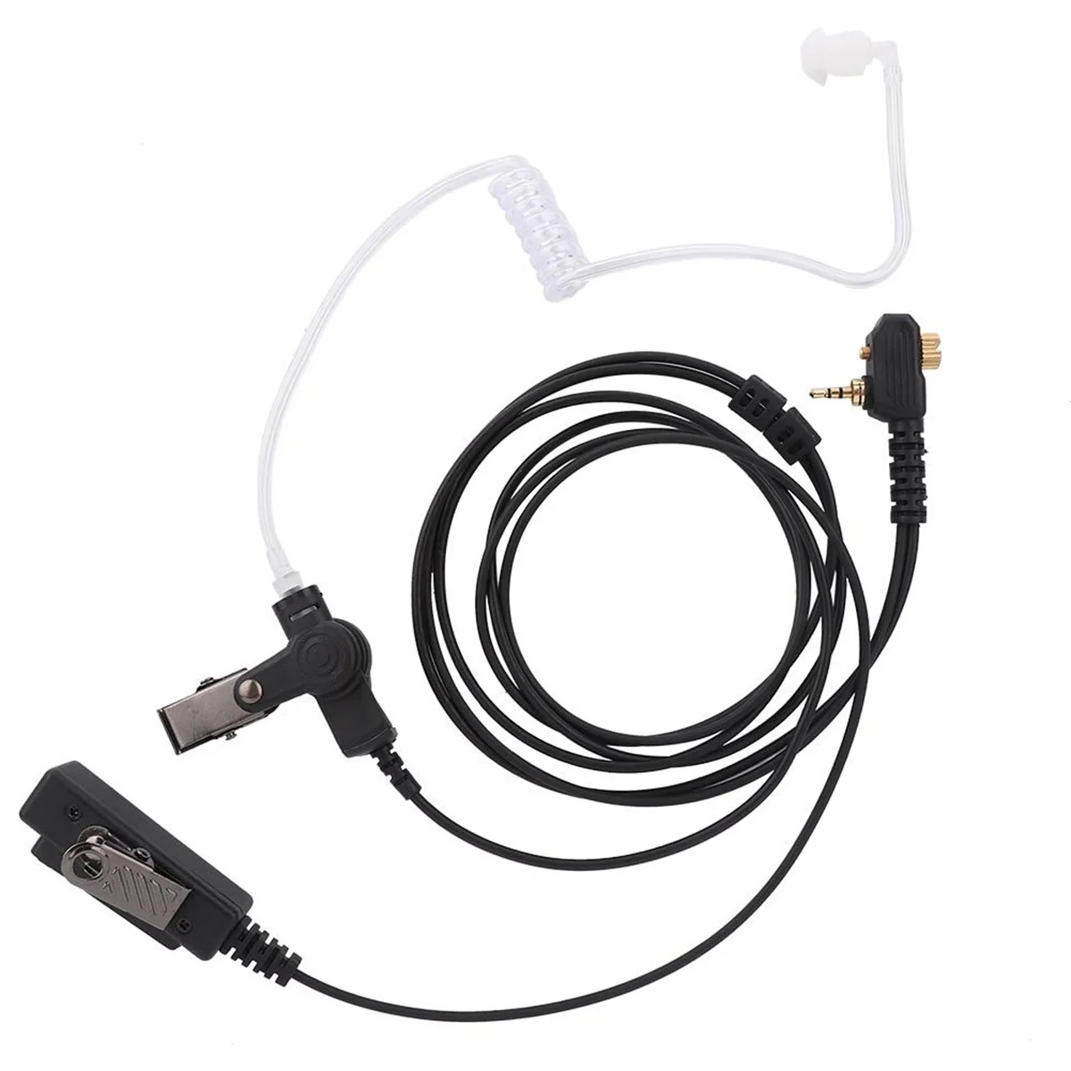 

ABS New Walkie Talkie Air Tube Duct PTT Button Earpiece Headset For Motorola MTH600 MTH650 MTH800 MTH850​