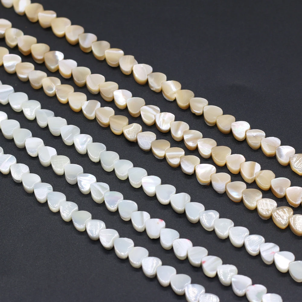 

New Heart Natural Mother of Pearl Shell Beads Love Mop Charms Shell Beads For Jewelry Necklace Earring Making DIY 6/8/10/12mm
