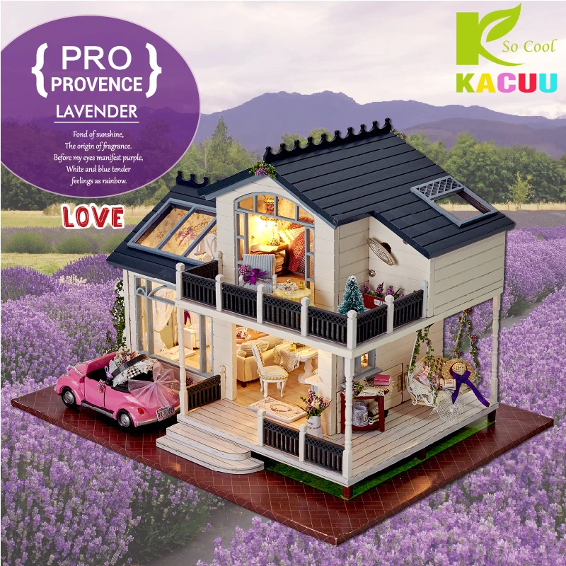 

DIY Doll Houses Wooden Casa Unisex Dollhouse De Boneca Dolls Houses Kids Toy Furniture Miniature Crafts Constructor Gifts