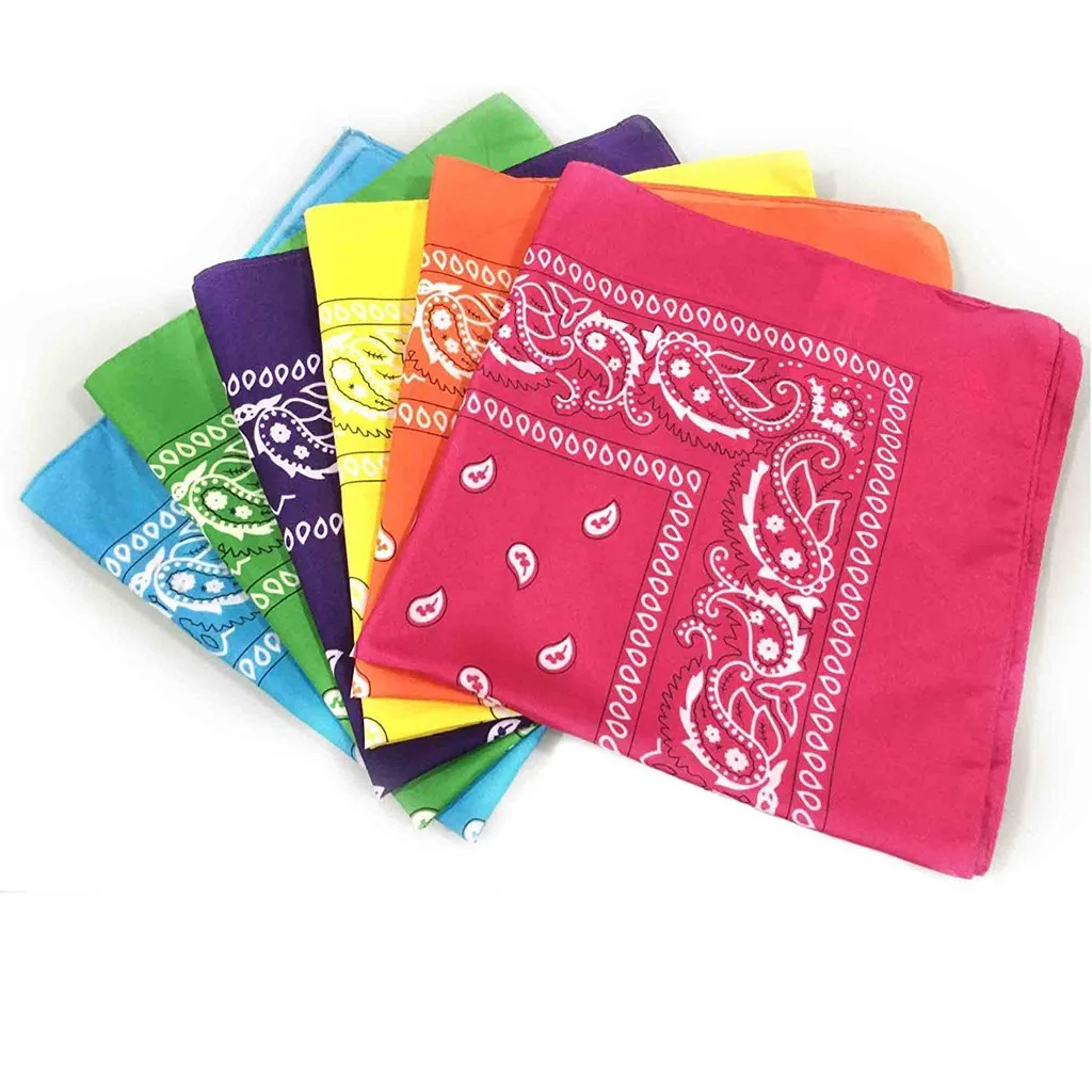 

12pcs HANDKERCHIEF New Double-Sided Printing Men's And Women's Turban Cotton Sport Protection Dust Mask Windproof Face Masks