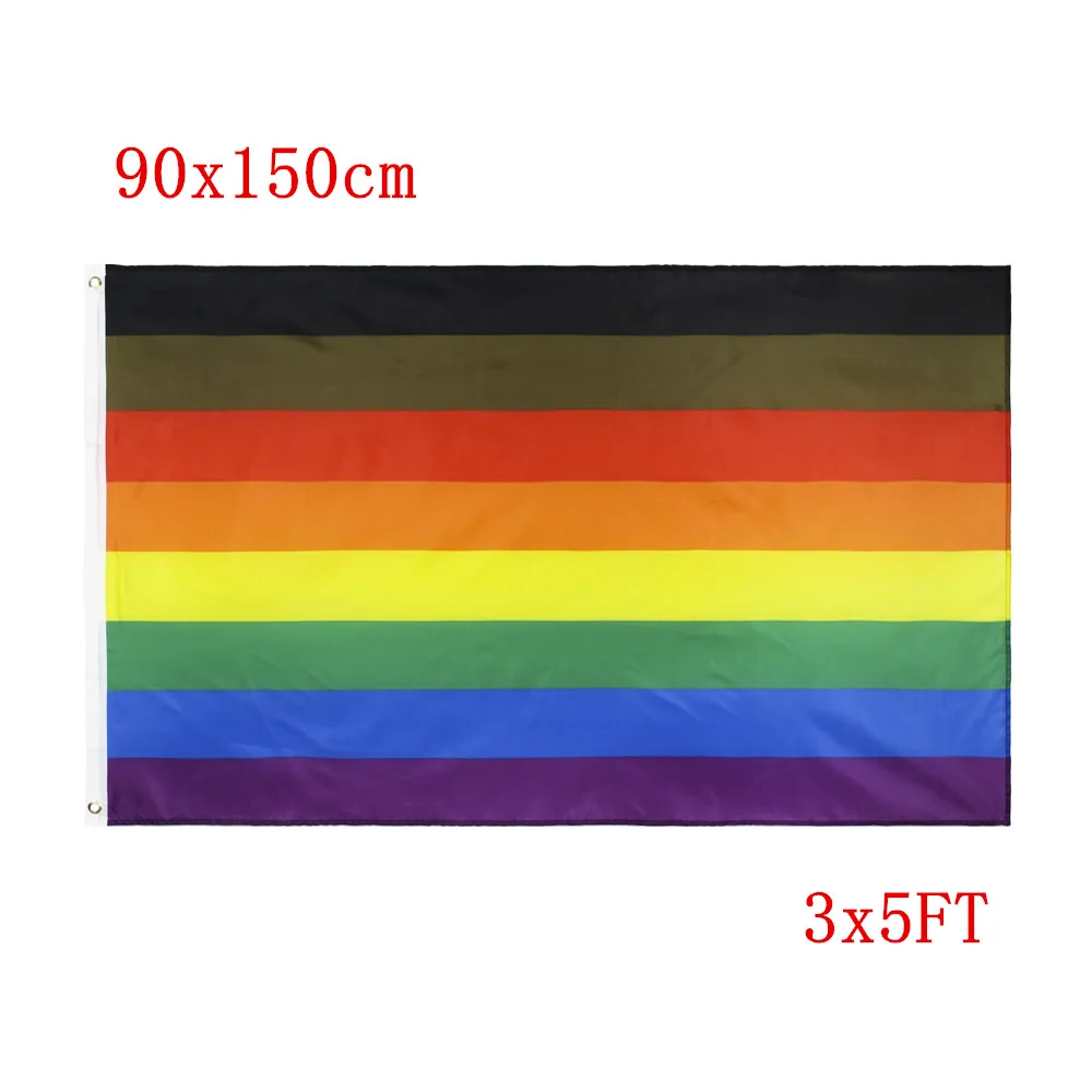 

Free Shipping Philadelphia Phily Gay Pride Flag of Rainbow