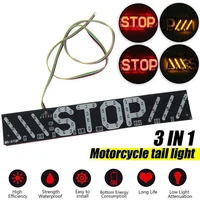 universal led motorcycle stripe stop lamp turning leftright waterproof rear tail turn signal license plate light drl lamp