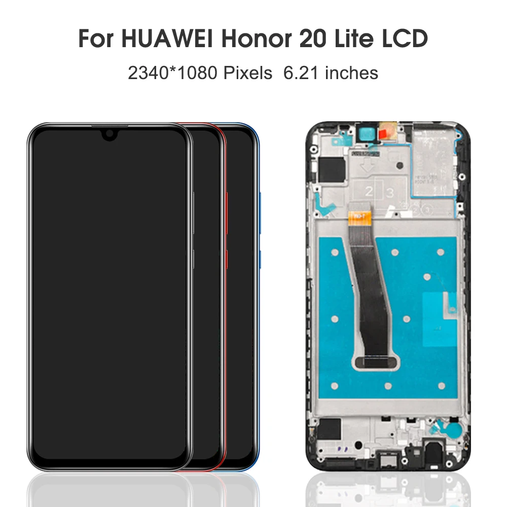 Оригинальный 6 21 ''Дисплей для Honor 20 Lite ЖК-дисплей с рамка сенсорный Экран