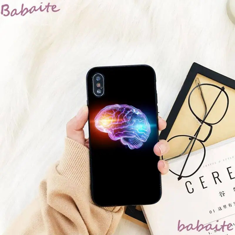 

Babaite Human Brains Art Customer Phone Case For iPhone 8 7 6 6S Plus X XS MAX 5 5S SE XR 11 11pro promax 12 12Pro Promax