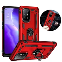 ring armor phone case for oppo f17pro f19pro f19 military grade anti fall bracket protective cover for oppo f19 pro plus 5g case