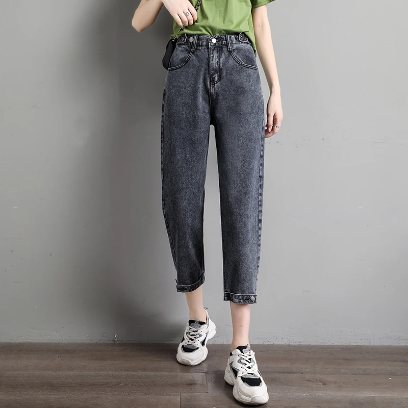 Винтажная одежда 5XL Женские джинсы Harlem с высокой талией свободные брюки для мамы