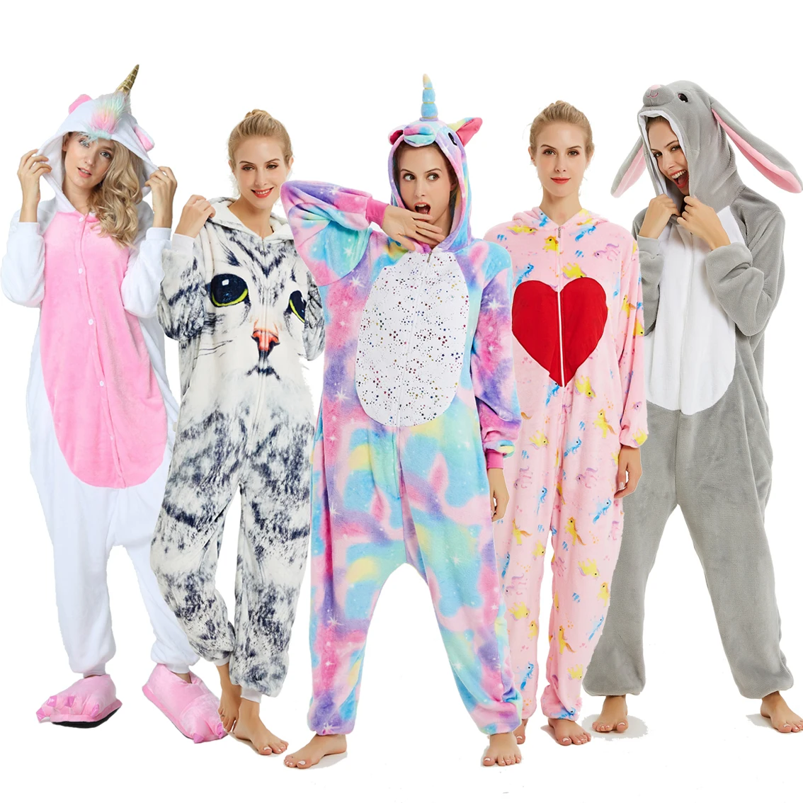 

One Piece Hooded Jumpsuits for Adult Kigurumi Panda Pajamas Children's Unicorn Pajamas Licorne Stich Pijamas Onesies Kids