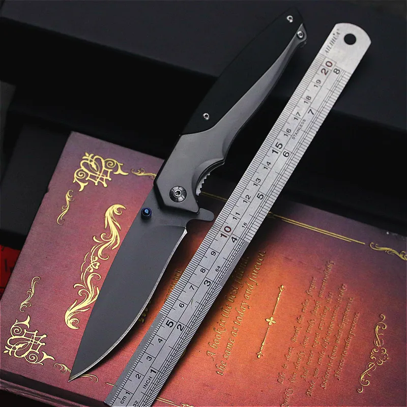 

New 2021 Blue Black G10 Handle Outdoor Adventure Folding Pocket Portable 440 Steel 7cr17mov Blade High Hardness 58-60hrc Knife