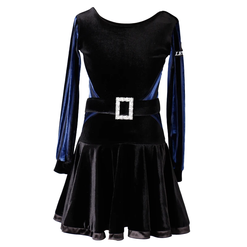 

Black Latin Dance Dress For Girls Tango Cha Cha Samba Rumba Salsa Ballroom Practice Dresses Kids Performance Clothing DC3416