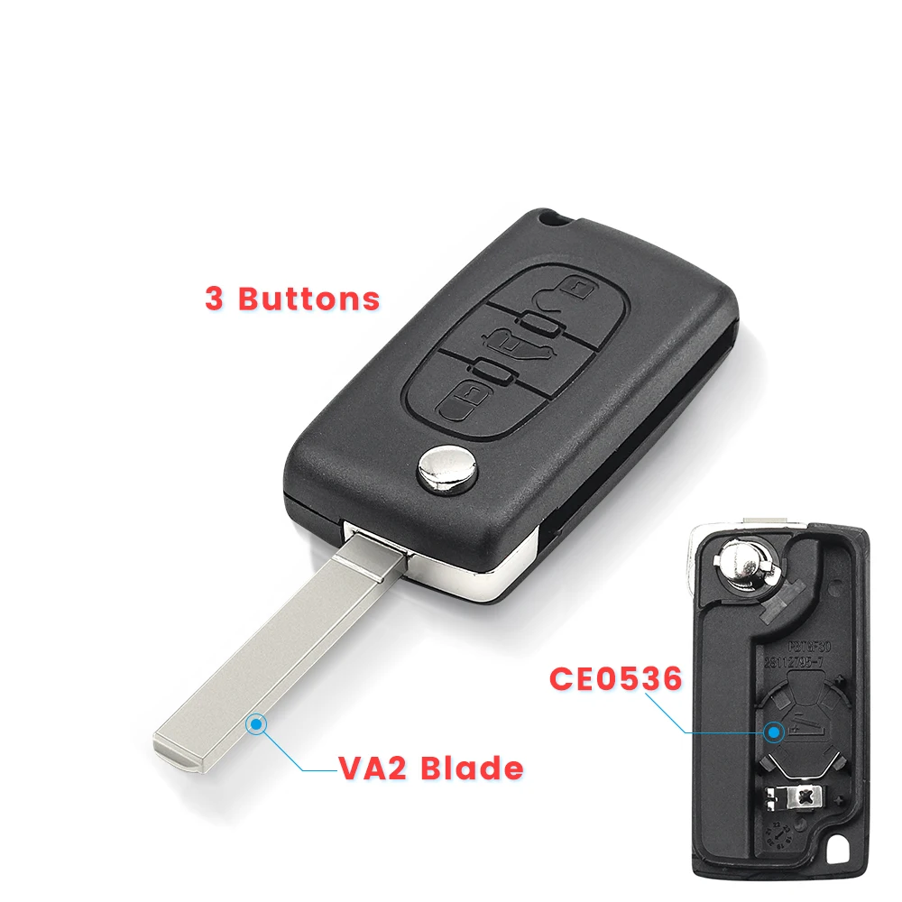Сменный Чехол KEYYOU CE0523 CE0536 для Fiat Scudo HU83/VA2 складной чехол брелок дистанционного