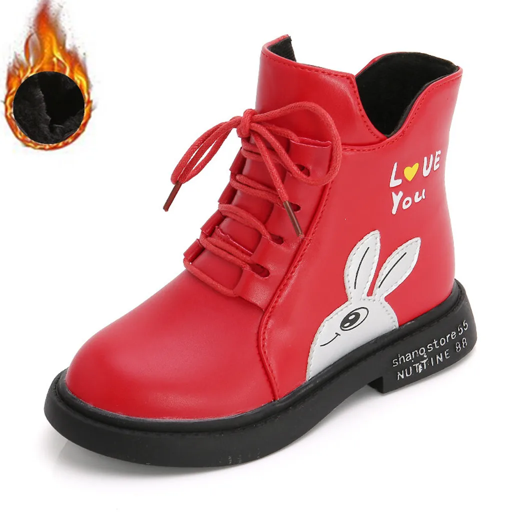 winter boots Children Baby toddler girl boots princess Cartoon Shoes Leather Winter Cotton Warm winter boots kids#Y3