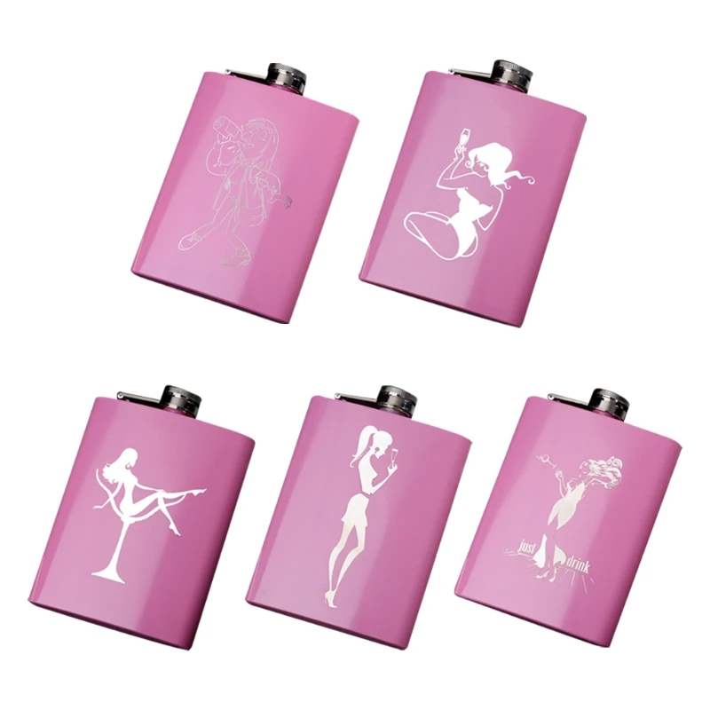 

Фляжка для виски из нержавеющей стали с крышкой, 5 стилей