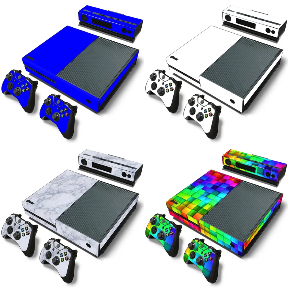 Однотонный дизайн для X box one Наклейка на консоль и 2 наклейки контроллеры BOX ONE