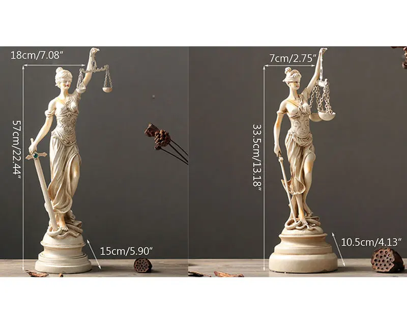 Греческий заказ богиня Themis скульптура статуя американского Ретро Ремесло декорация для рождественского подарка Греческая богиня поза украшения