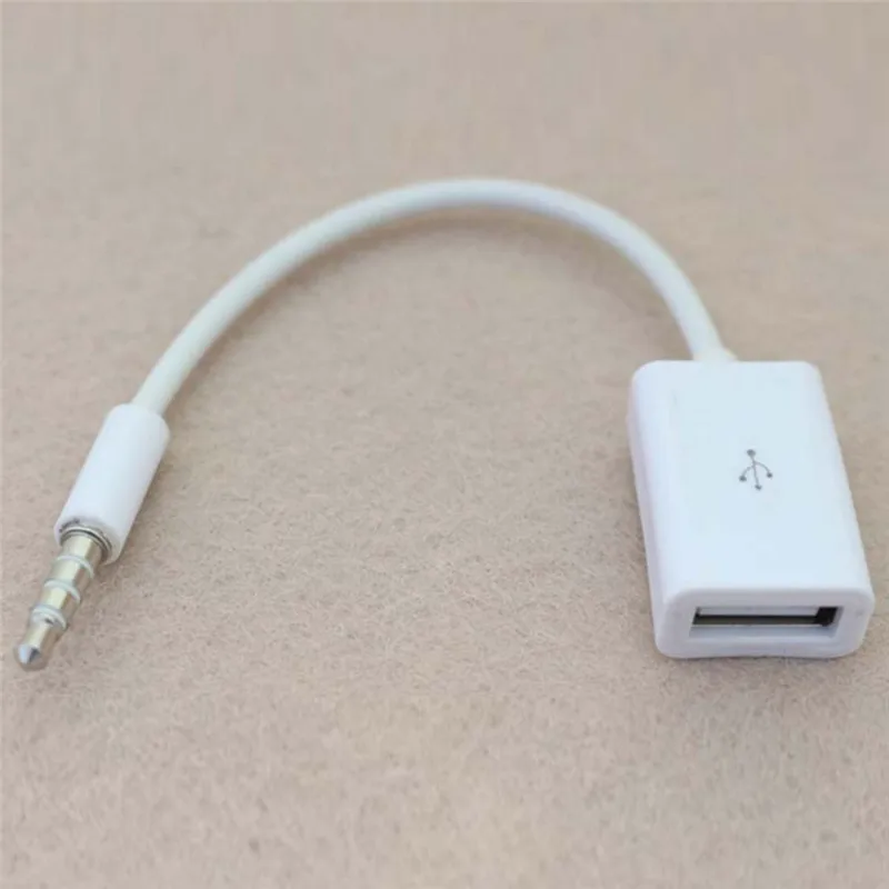 3 5 мм штекер AUX аудио разъем к USB 2 0 гнездо конвертер кабель Шнур Автомобильный MP3 |
