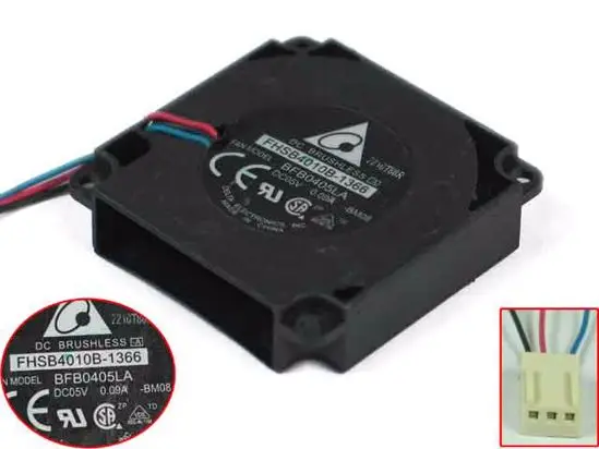Вентилятор охлаждения сервера Delta Electronics BFB0405LA BM08 DC 05 в 0 09a 40x40x10 мм | Компьютеры и