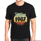 Винтажная Подарочная футболка 1987, Лидер продаж, Мужская футболка в стиле аниме, новая футболка с графическим рисунком