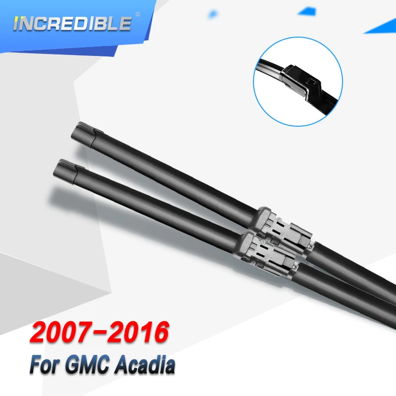 

INCREDIBLE Wiper Blades for GMC Acadia 24"&21" Fit Push Button / Pinch Tab Arms 2007 2008 2009 2010 2011 2012 2013 2014 2015