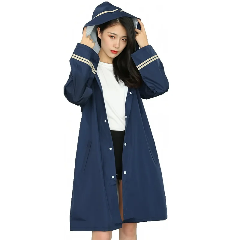 

Raincoat long rainstorm-proof single-person walking tour windbreaker fashion version the tide card riding protection rainplice