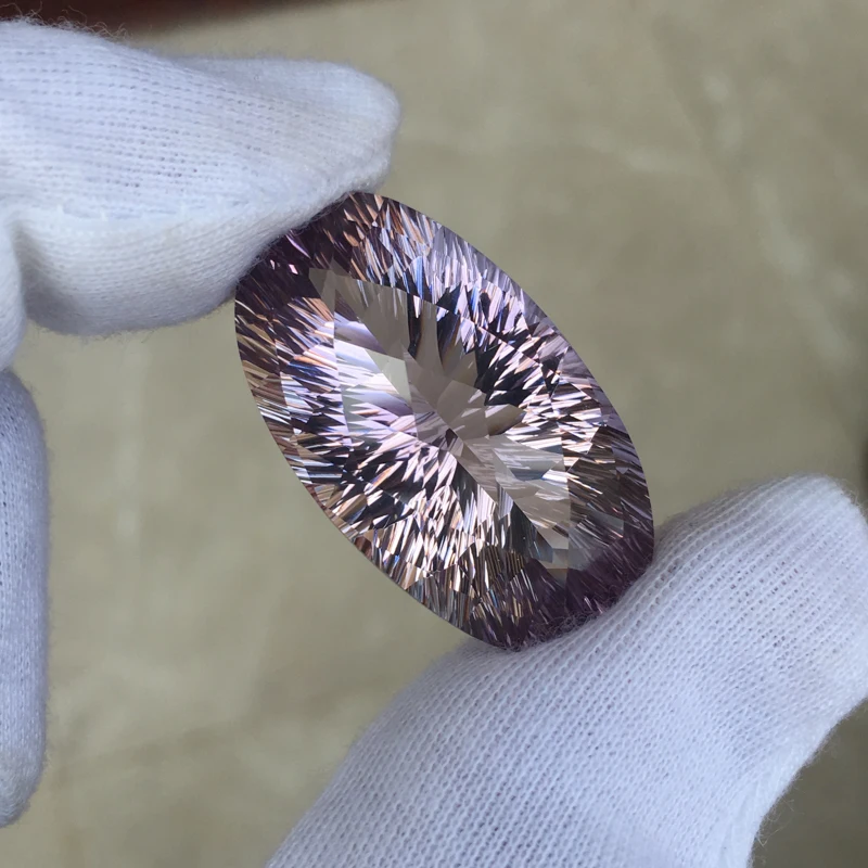 CSJ Природный аметист свободный драгоценный камень кварц Кристалл вогнутая