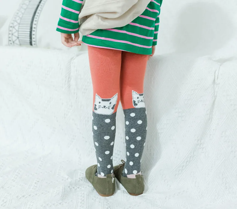 Новое поступление 2019 осенние модные колготки в горошек для девочек корейские