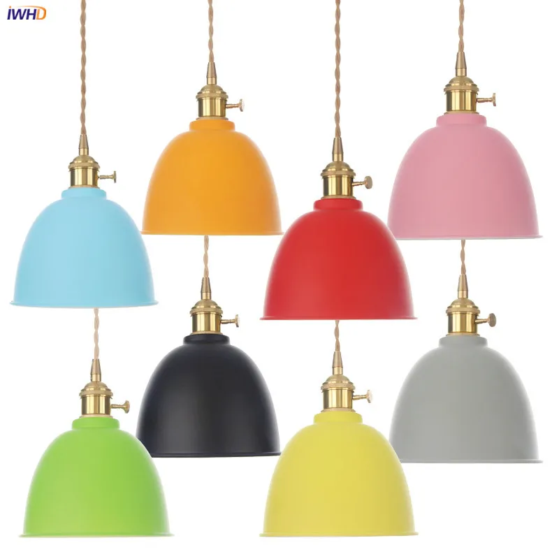 IWHD Американский Лофт промышленный Декор подвесное освещение приспособления для