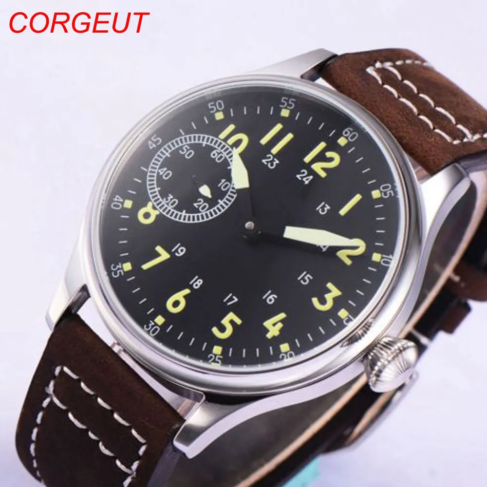 Corgeut 17 Jewels Mechanical Hand Winding Sapphire Wristwatch Seagull ...