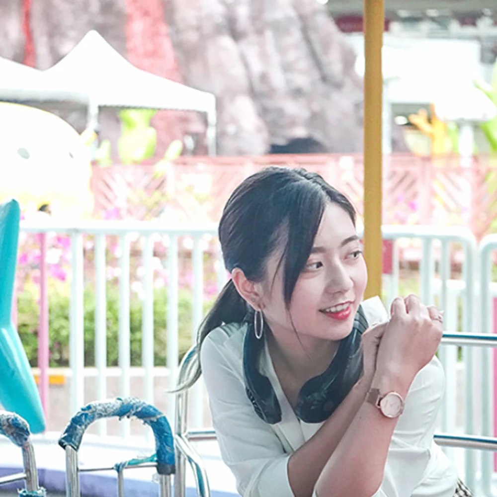 

Personal Air Conditioner Neck Fan Cooler Portable Smart Dual Effect Cooling Fan Sports Running Hanging Neck Portable Fan