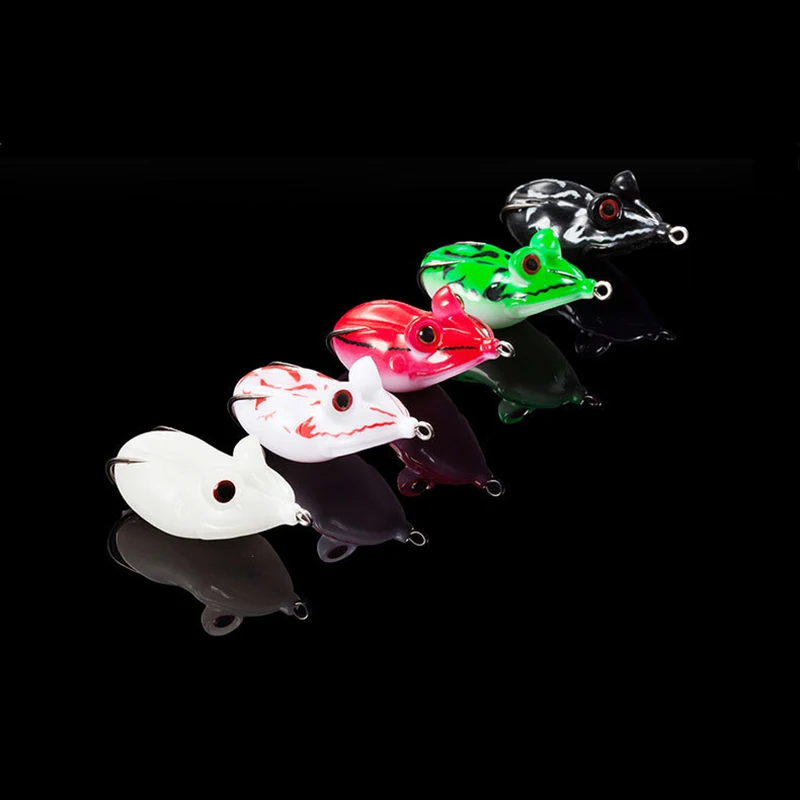 5 шт./лот приманка для рыбной ловли 4 см 14 г Мягкая лягушка с 3D глазами силиконовые