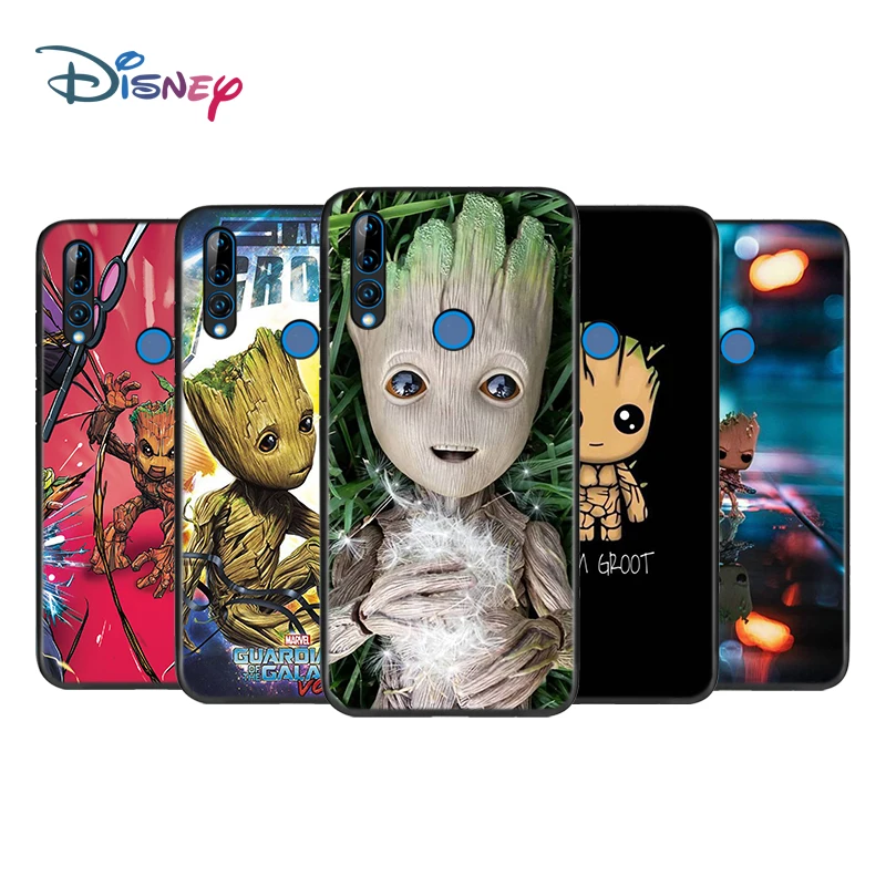 

Baby Groot Cutest Silicone Cover For Honor 8 8A Prime 8X MAX 8C 8S 7A 7C 7S Play 3E V9 Pro Soft Black Phone Case