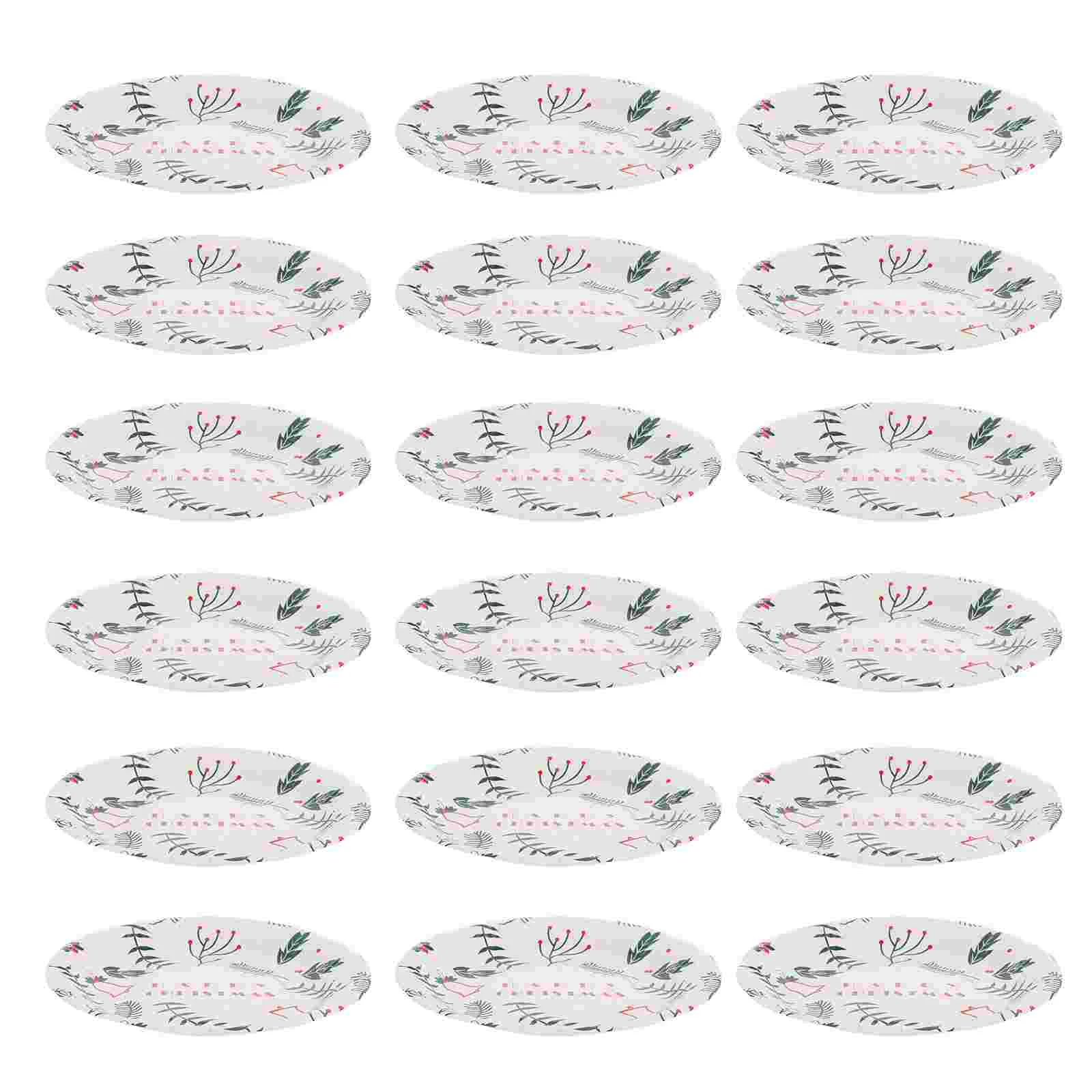

40pcs Christmas Party Plates Paper Plates Disposable Plates Round Plates Party Supplies