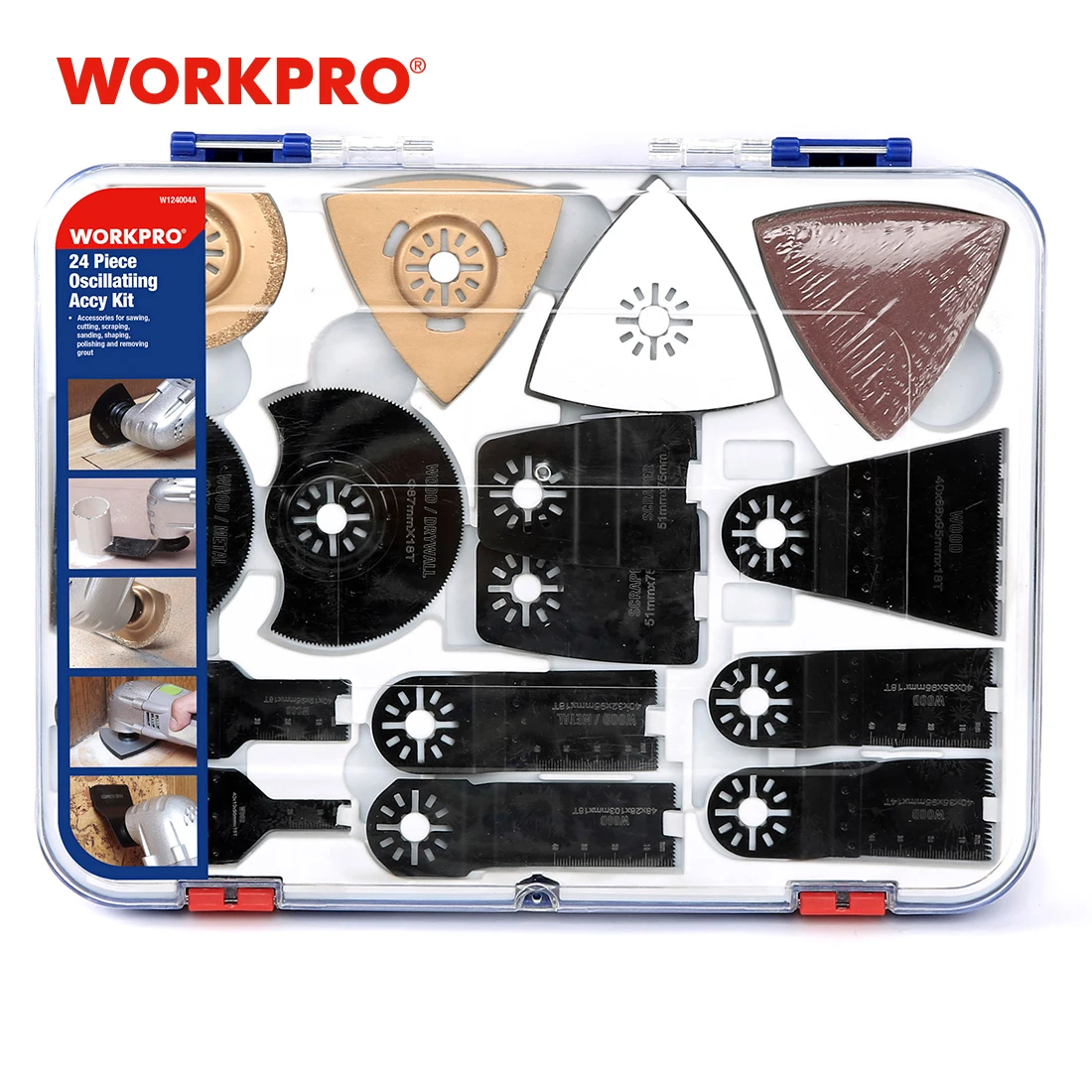 Лезвия для электропилы WORKPRO 24 шт. осциллирующий инструмент аксессуары