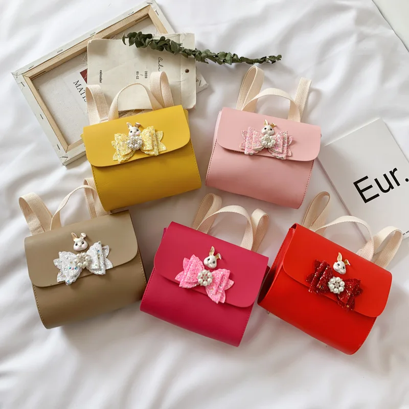 Детская школьная сумка с милым бантом мультяшный медведь кролик рюкзак из